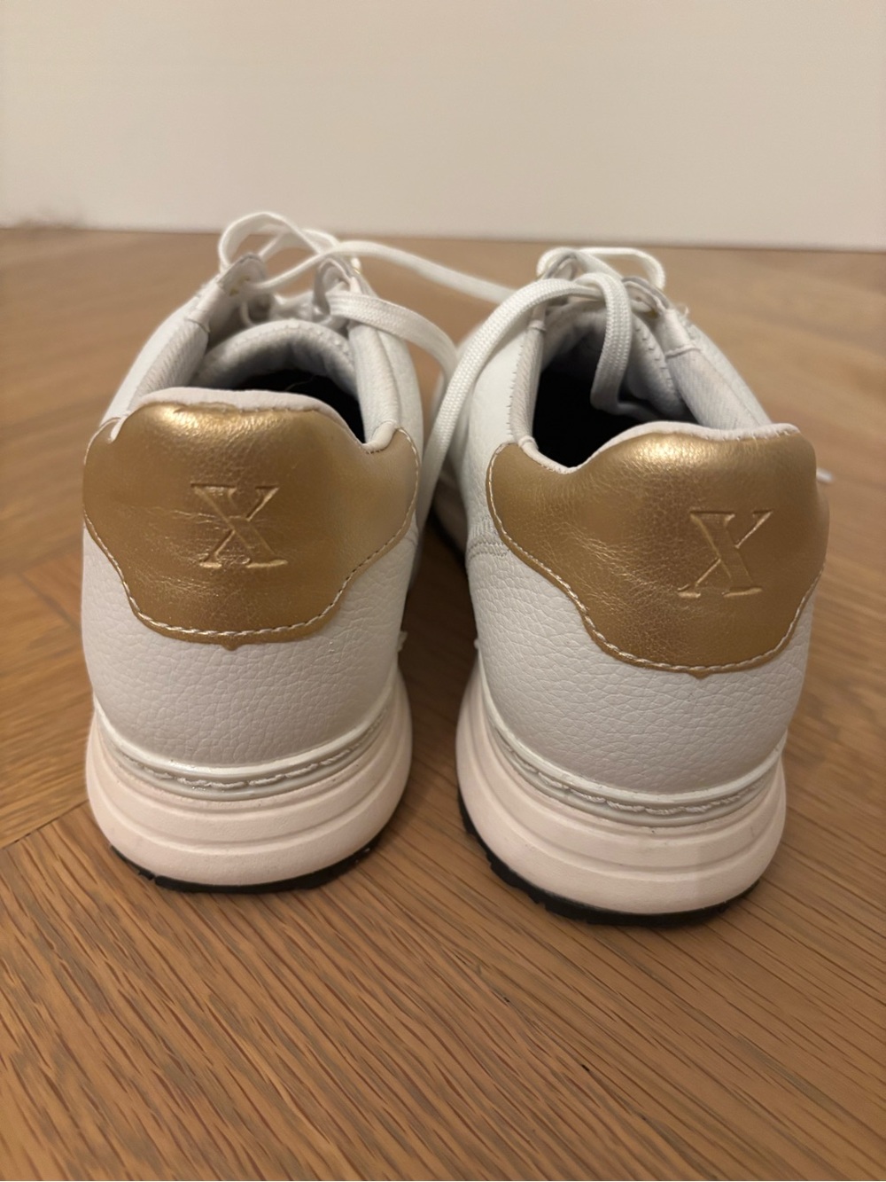 Xena. Women’s Steel Toe Sneakers with Gold Heel Accent